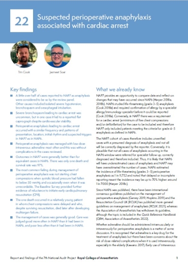 NAP7 Report | The Royal College of Anaesthetists